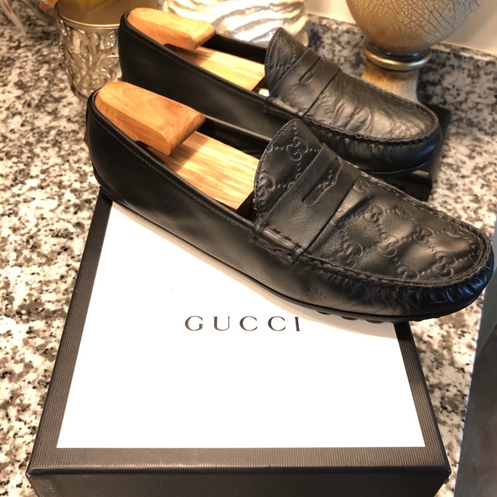 Men’s Black Gucci Loafers - Picture 2 of 7